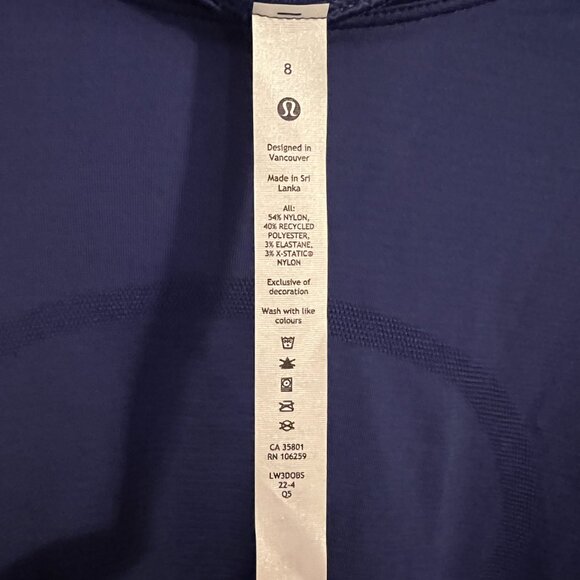 RARE NWT Lululemon Swiftly Long Sleeve Race Length - Psychic Blue - Size 8 - Picture 4 of 7